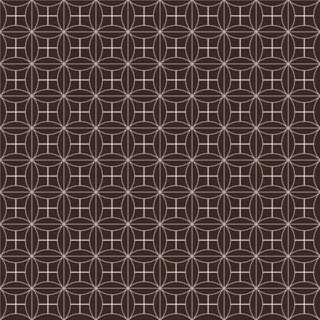 Seamless asian pattern with geometric elementsのイラスト素材