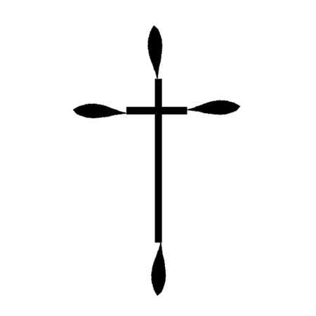 Cross icons set. Decorated crosses signs or symbols. Illustrationのイラスト素材