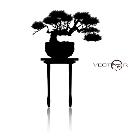 Japanese Bonsai Tree Plant Silhouette Icons On White Background Black Silhouette Of Bonsai Detailed Image Vector のイラスト 素材 ストックフォト 写真素材のstock Foto ストックドットフォト