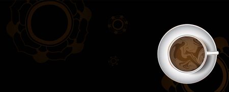 Coffee cup realistic style  , Tea cup. vector illustration.のイラスト素材