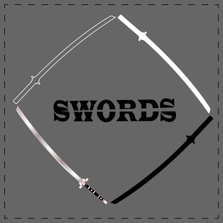 vector of swords . illustration. sword set.のイラスト素材