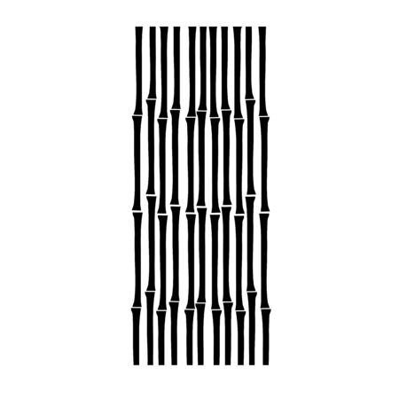 Seamless pattern in black and white of the bamboo tree, Vector illustration of bamboo, design of Chinese and Japanese trees,  Monochrome trees wallpaper for cards and web.のイラスト素材