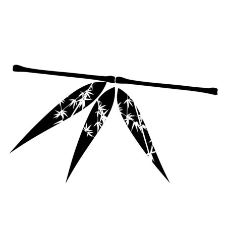 Bamboo tree background, Bamboo Logo Template vector icon illustration design. design of Chinese and Japanese trees,  Monochrome trees wallpaper for cards and web.のイラスト素材