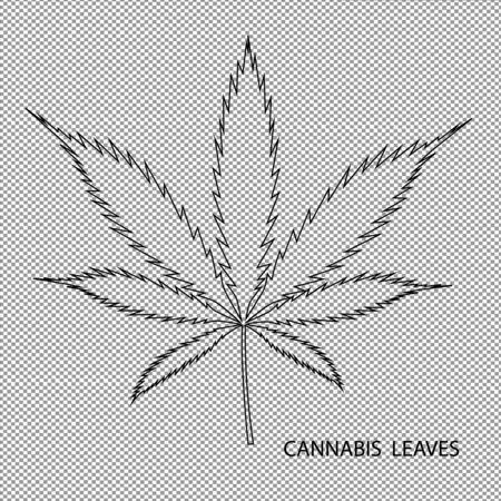 Cannabis or Marijuana logo, marijuana leaf vector image. Medicine Cannabis Weed, Smoking, Smoker Weed , Clipart Vector Cricut Cut Cutting Fileのイラスト素材