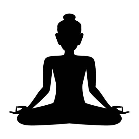 Yoga symbol vector sign isolatedのイラスト素材
