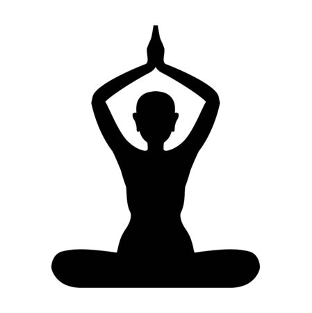 Yoga symbol vector sign isolatedのイラスト素材