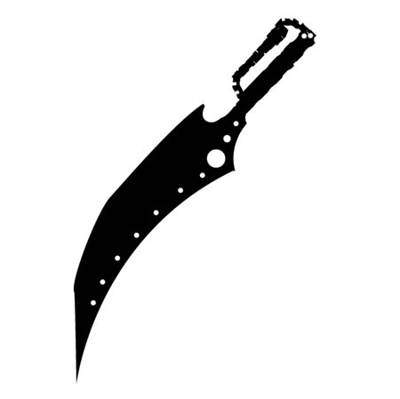 sword isolated on white background , Military sword  ancient weapon design silhouetteのイラスト素材