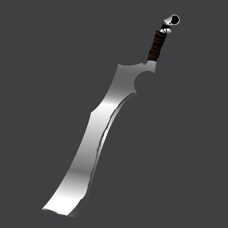 modern sword isolated on background , Military sword  ancient weapon design realistic, European straight swords., vector illustration, Daggers and Knifes Hand Drawn ,sci-fi waepon, Alien weapon vectorのイラスト素材