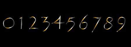 Symbol set. Vector illustration,Numbers colourful set in vintage style. Vector elements illustration template for web design or greeting.のイラスト素材