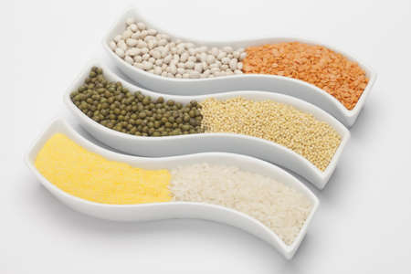 Colorful mix from different beans, legumes, peas, lentilsの写真素材