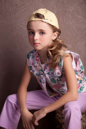 Pretty cheerful model in leather high bootsの写真素材