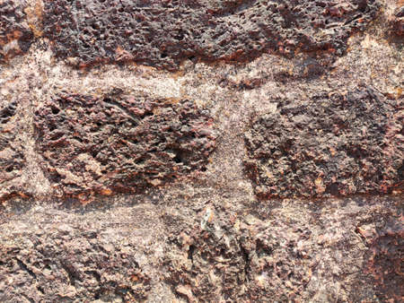The texture of a Fort rock wall. Old stone wall texture background.の写真素材