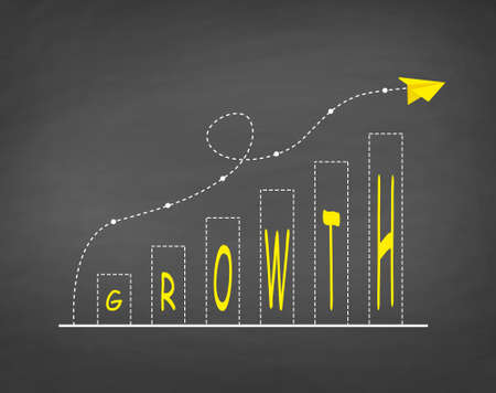 Business growth or progress or success concept illustration background.の写真素材