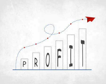 Business profit and success concept illustration background.の写真素材