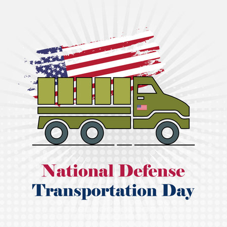 National Defense Transportation Day. Holiday concept. Template for background, banner, card, editable poster. USA.のイラスト素材