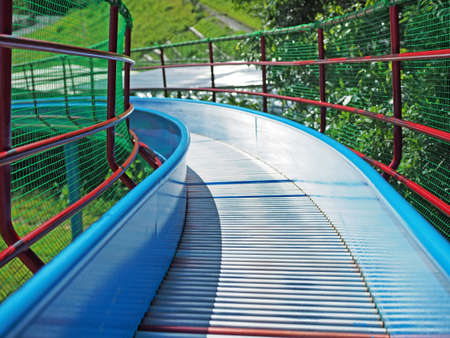 Landscape with a long slideの写真素材