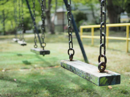 Swing in the parkの写真素材