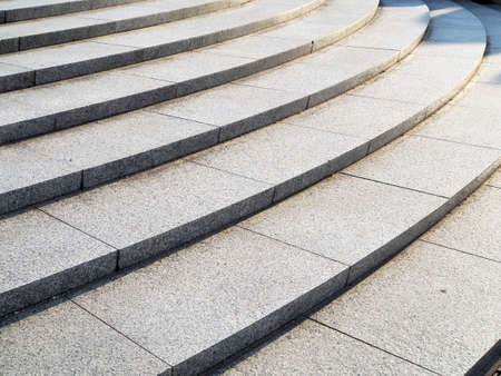 A slightly curved staircase