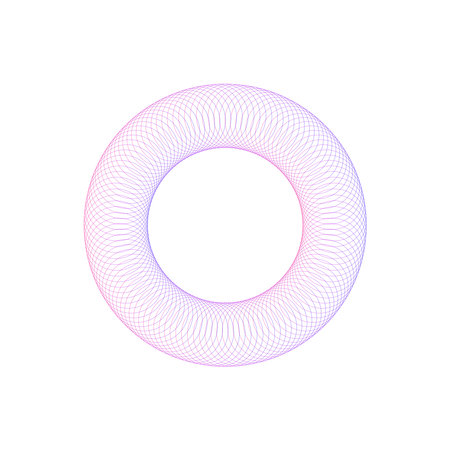 Design elements. Ring circle elegant frame border. Abstract Circular logo element letter O isolated on white background. Creative art vector illustration.のイラスト素材