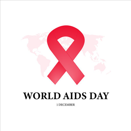 World AIDS Day Banner Background vector illustration.のイラスト素材