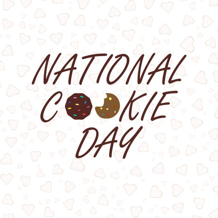 National Cookie Day Banner Background vector illustration. Cookie Day Poster, December 4. Important day.のイラスト素材