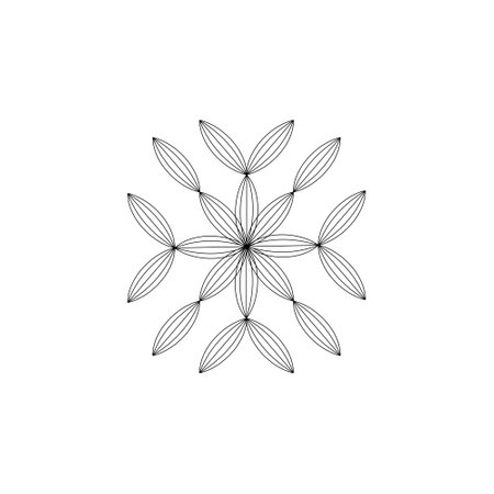 Vector geometric seamless pattern. Modern geometric background with abstract flower shape.のイラスト素材