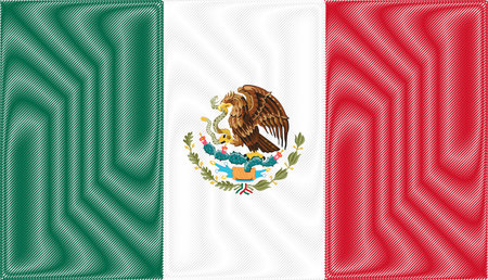 Mexico Independence Day september 16. Scribble style Mexico flag vector background. Poster, card, banner. Viva Mexico.のイラスト素材
