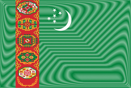 Turkmenistan Independence Day October 27. Scribble style Turkmenistan flag vector background. Poster, card, banner.のイラスト素材