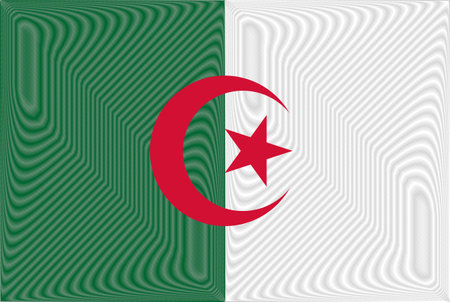 Algeria Revolution Day November 1. Scribble style Algeria flag vector background. Poster, card, banner.のイラスト素材