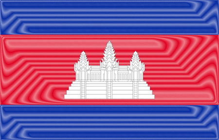 Cambodia Independence Day November 9. Scribble style Cambodia flag vector background. Poster, card, banner.のイラスト素材