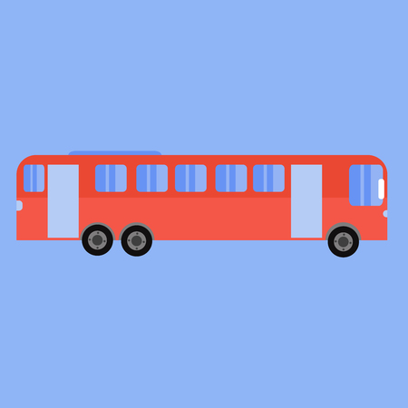 bus icon flat design illustration vectorのイラスト素材