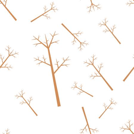 Decorative seamless pattern with trunks of trees. Naked trees vector. tree background for wrapping, wallpaperのイラスト素材