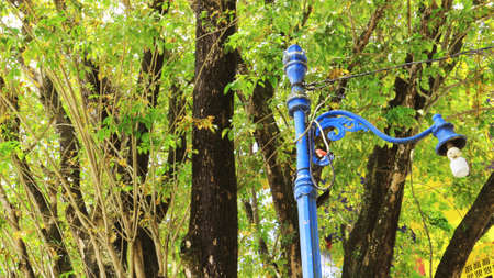 Traditional street lights in the park indonesia