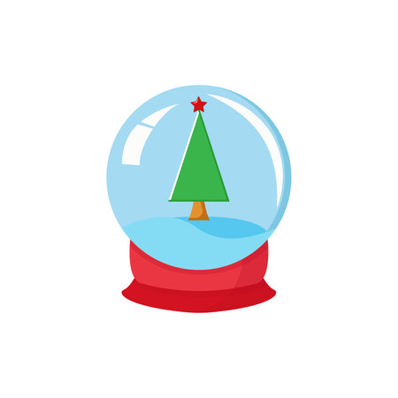 Christmas Decorations Glass. vector illustrationのイラスト素材