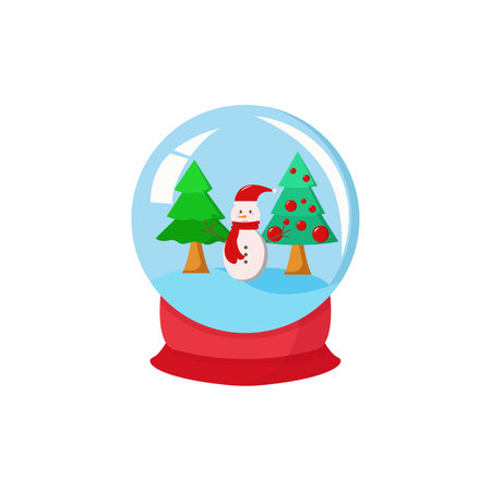 Christmas Decorations Glass. vector illustrationのイラスト素材