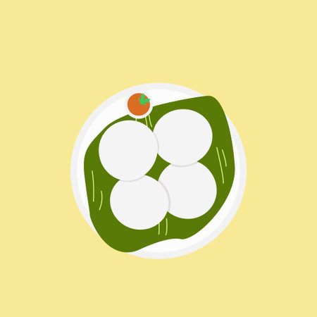 Idli Indian Food. easy to edit.のイラスト素材