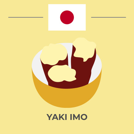 Yaki Imo Japanese Food. easy to edit.のイラスト素材