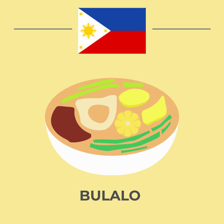 Bulalo Philippines Food. easy to edit.のイラスト素材