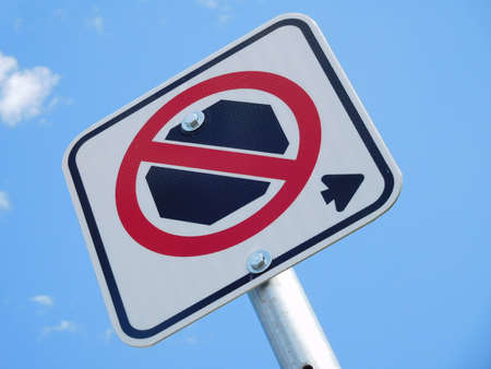 No Stoping Signの写真素材