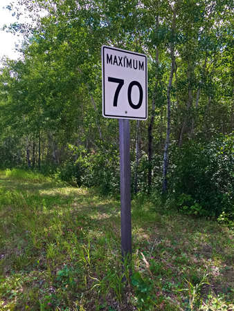 Maximum Seventy Kilometer Per Hour Signの写真素材