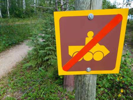 No Recreational Vehicle Use on Trailの写真素材