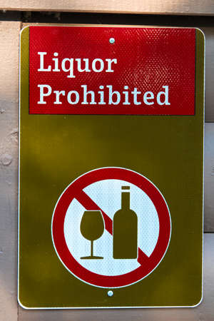 A green liquor prohibited sign.の写真素材