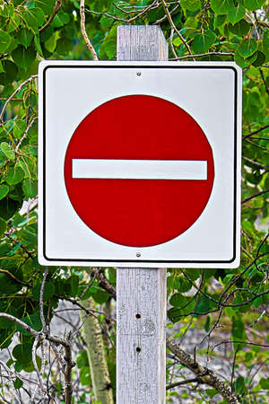 Closeup of a do not enter sign,