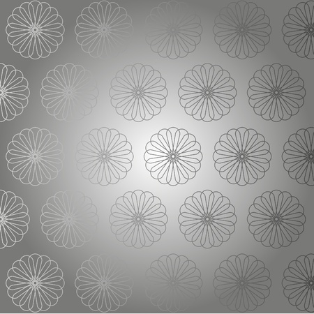 Silver floral backgroundのイラスト素材