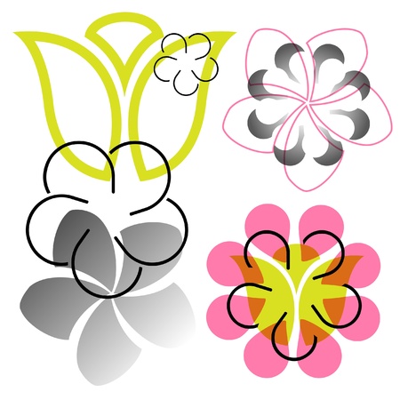 Flower setのイラスト素材