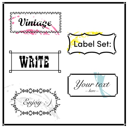 Vintage labelsのイラスト素材