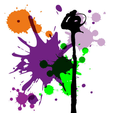 Splashes paintingのイラスト素材