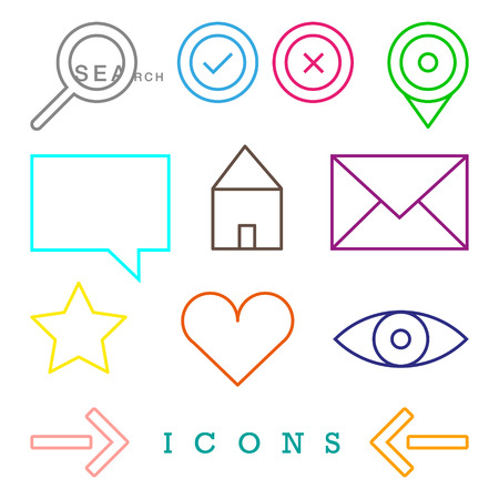 Various web iconsのイラスト素材