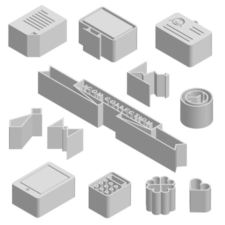 3D iconsのイラスト素材