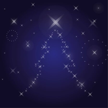 Christmas tree nightのイラスト素材